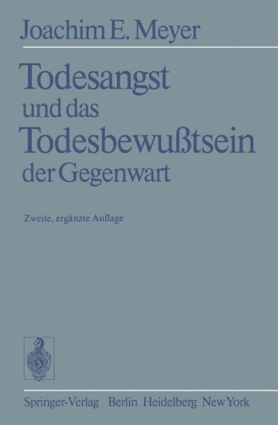 Todesangst und das Todesbewuï¿½tsein der Gegenwart