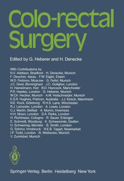 Colo-rectal Surgery / Edition 1