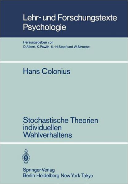 Stochastische Theorien individuellen Wahlverhaltens