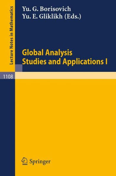 Global Analysis. Studies and Applications I / Edition 1