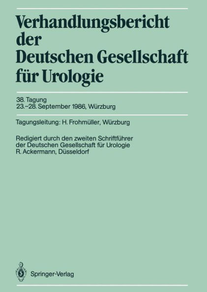 38. Tagung, 23.-28. September 1986, Wï¿½rzburg