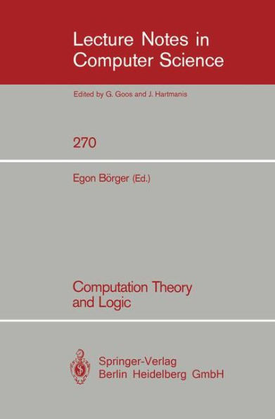 Computation Theory and Logic