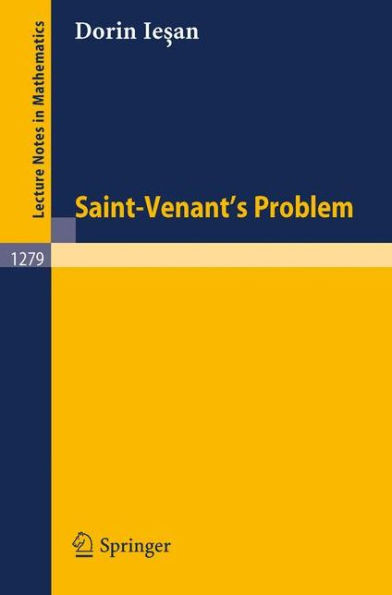 Saint-Venant's Problem / Edition 1