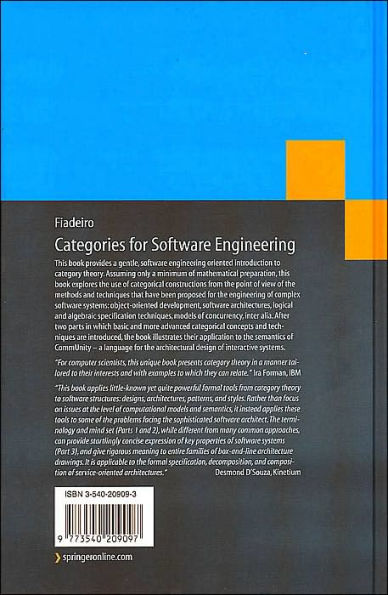 Categories for Software Engineering