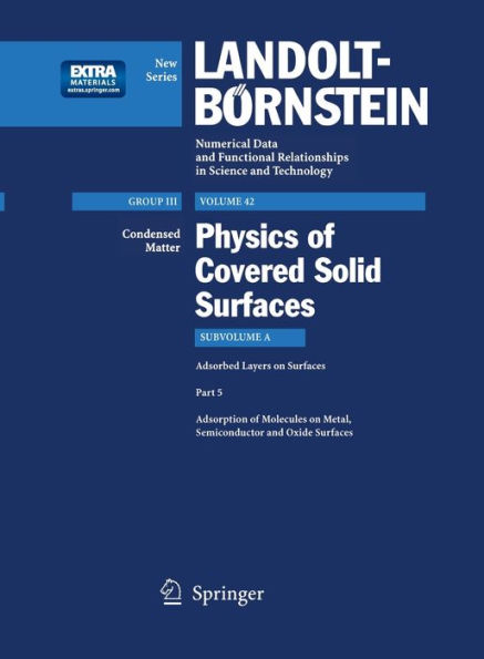 Adsorption of Molecules on Metal, Semiconductor and Oxide Surfaces / Edition 1