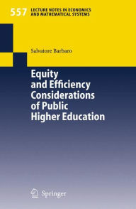 Title: Equity and Efficiency Considerations of Public Higher Education, Author: Salvatore Barbaro