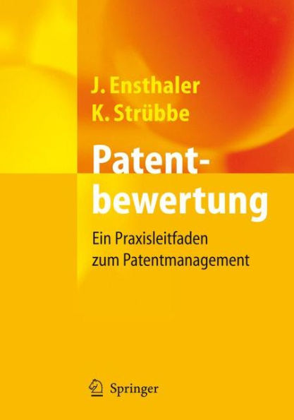 Patentbewertung: Ein Praxisleitfaden zum Patentmanagement / Edition 1