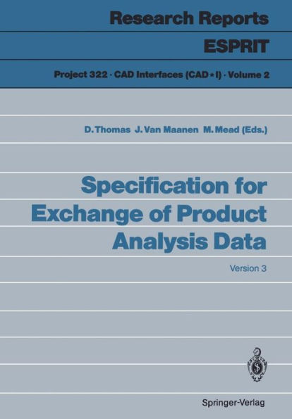 Specification for Exchange of Product Analysis Data: Version 3