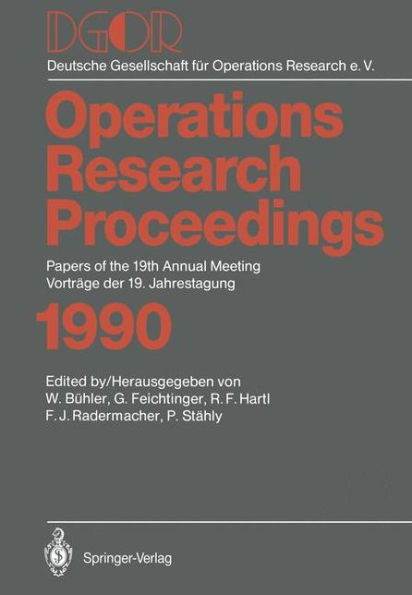 DGOR: Papers of the 19th Annual Meeting / Vortrï¿½ge der 19. Jahrestagung