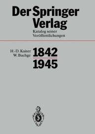 Title: Der Springer-Verlag: Katalog Seiner Veröffentlichungen 1842-1945, Author: Heinz Sarkowski