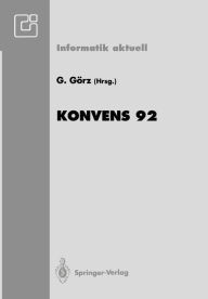 Title: Konvens 92: 1. Konferenz Verarbeitung natï¿½rlicher Sprache Nï¿½rnberg, 7.-9. Oktober 1992, Author: Gïnther Gïrz