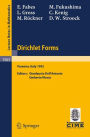 Dirichlet Forms: Lectures given at the 1st Session of the Centro Internazionale Matematico Estivo (C.I.M.E.) held in Varenna, Italy, June 8-19, 1992
