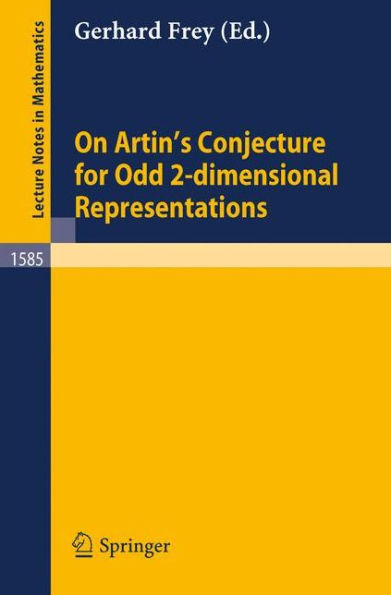 On Artin's Conjecture for Odd 2-dimensional Representations / Edition 1