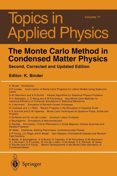 The Monte Carlo Method in Condensed Matter Physics