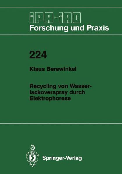 Recycling von Wasserlackoverspray durch Elektrophorese