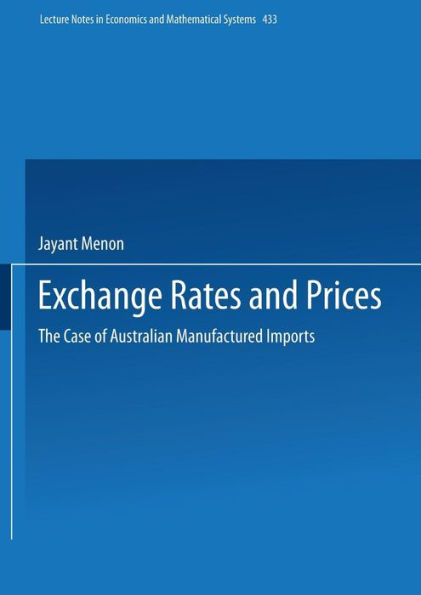 Exchange Rates and Prices: The Case of Australian Manufactured Imports