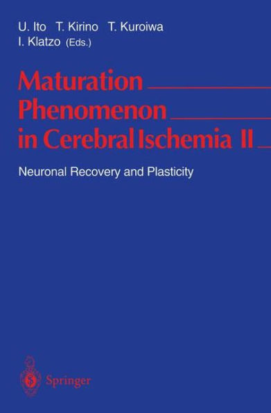 Maturation Phenomenon in Cerebral Ischemia II: Neuronal Recovery and Plasticity / Edition 1