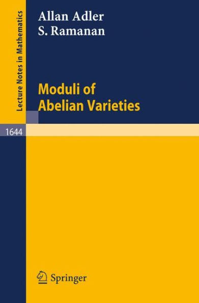 Moduli of Abelian Varieties / Edition 1