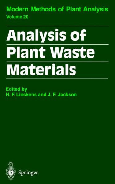 Analysis of Plant Waste Materials / Edition 1