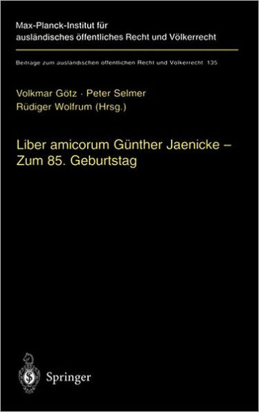 Liber amicorum Gï¿½nther Jaenicke - Zum 85. Geburtstag