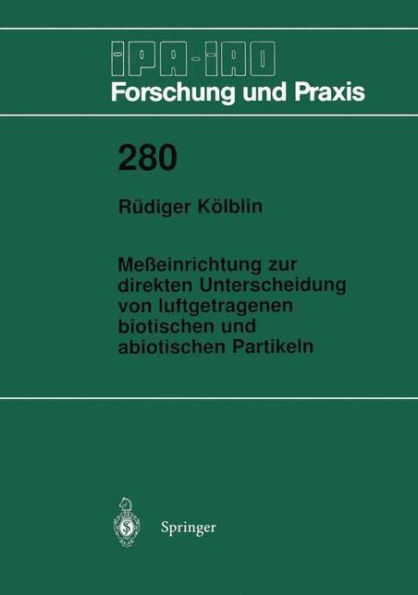 Meï¿½einrichtung zur direkten Unterscheidung von luftgetragenen biotischen und abiotischen Partikeln