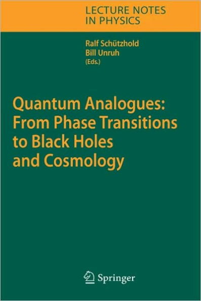 Quantum Analogues: From Phase Transitions to Black Holes and Cosmology / Edition 1