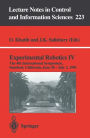 Experimental Robotics IV: The 4th International Symposium, Stanford, California, June 30 - July 2, 1995