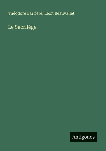 Le Sacrilï¿½ge