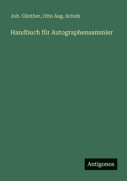 Handbuch fï¿½r Autographensammler