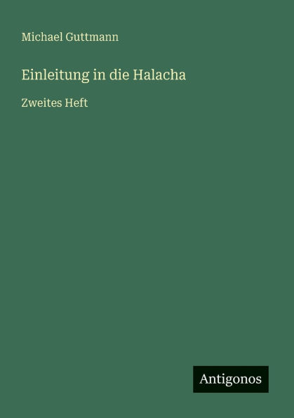 Einleitung die Halacha: Zweites Heft