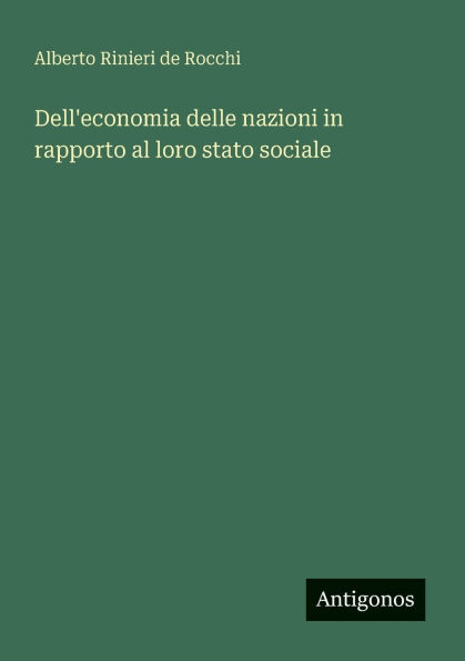 Dell'economia delle nazioni rapporto al loro stato sociale