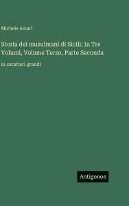 Title: Storia dei musulmani di Sicili; In Tre Volumi, Volume Terzo, Parte Seconda: in caratteri grandi, Author: Michele Amari