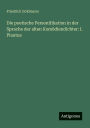 Die poetische Personifikation in der Sprache der alten KomÃ¯Â¿Â½diendichter: I. Plautus