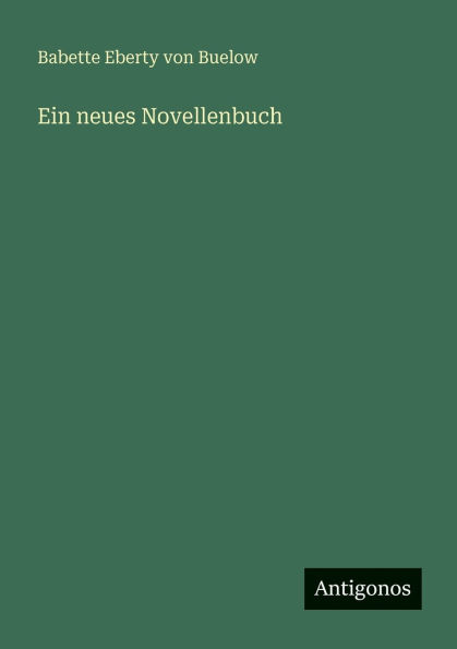 Ein neues Novellenbuch