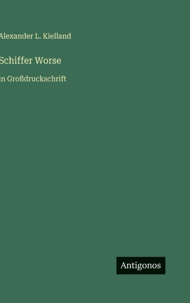 Schiffer Worse: in Groï¿½druckschrift