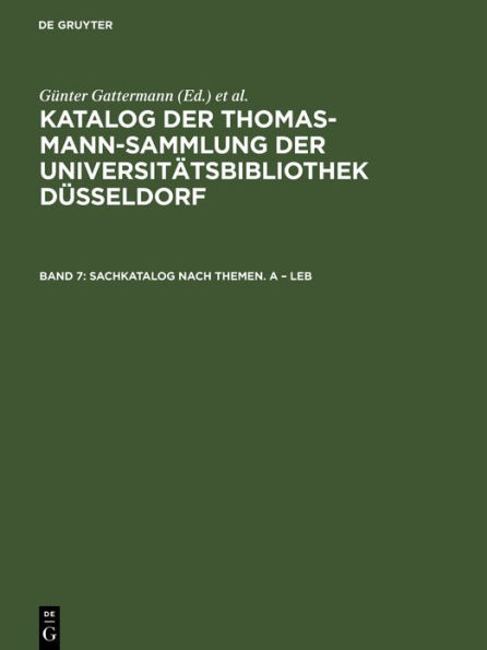 Sachkatalog nach Themen. A - Leb