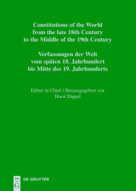 Title: National Constitutions I, Author: Rainer J. Schweizer
