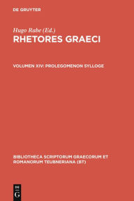Title: Prolegomenon Sylloge, Author: Hugo Rabe