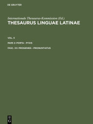 Title: progenies - pronuntiatus, Author: Thesaurusbüro München