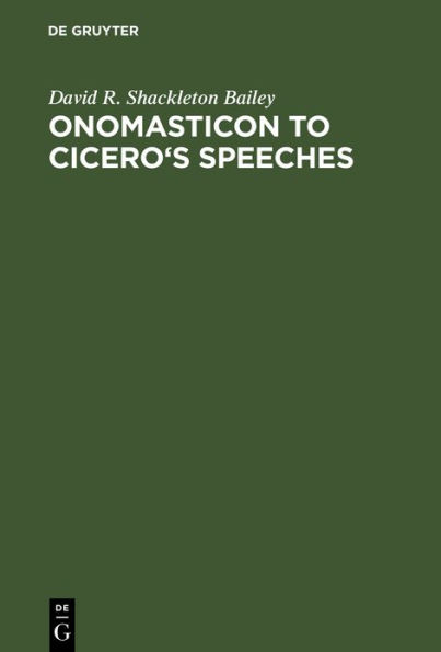 Onomasticon to Cicero's Speeches