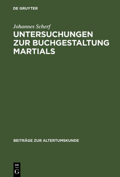 Untersuchungen zur Buchgestaltung Martials