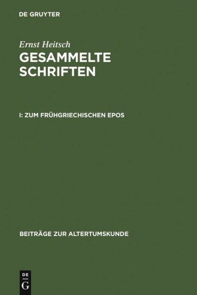 Zum frühgriechischen Epos