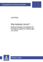 Was bedeutet Lernen?: Saliente Konzepte und Aspekte der Wichtigkeit subjektiver Auffassungen von Lernen