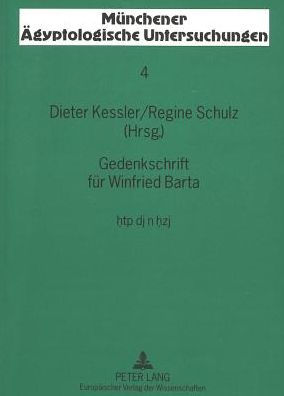 Gedenkschrift fuer Winfried Barta: htp dj hzj by Dieter Kessler ...