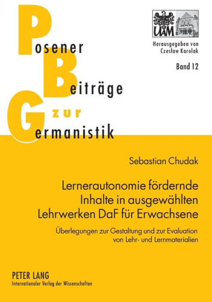 Lernerautonomie Foerdernde Inhalte In Ausgewaehlten Lehrwerken DaF Fuer ...