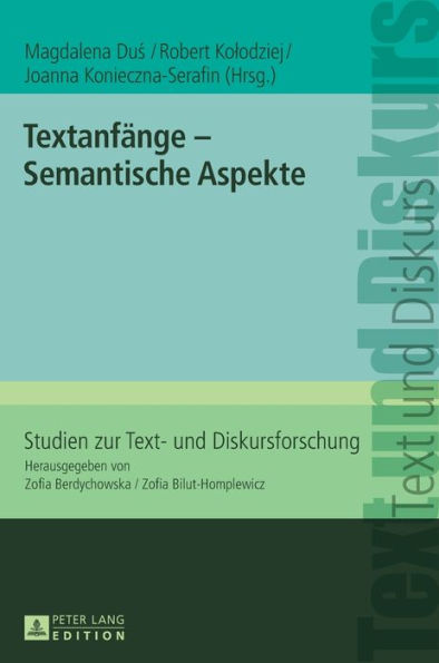 Textanfaenge - Semantische Aspekte