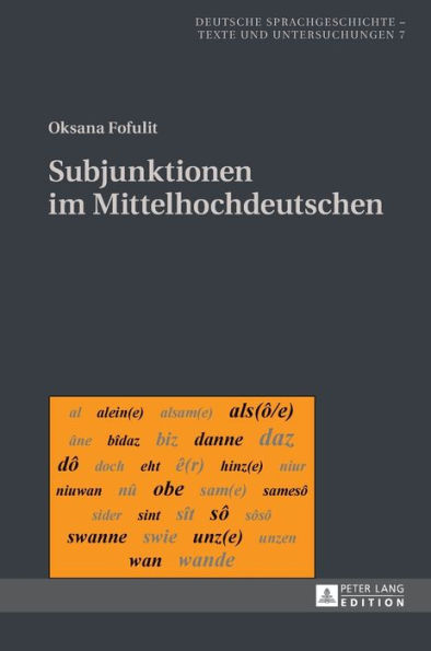 Subjunktionen im Mittelhochdeutschen