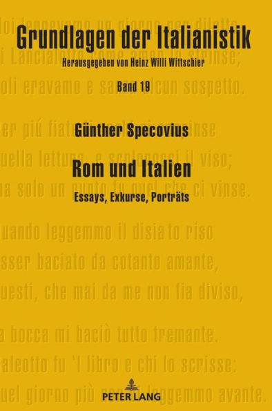 Rom und Italien: Essays, Exkurse, Portraets