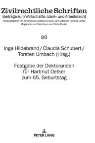 Title: Festgabe der Doktoranden fuer Hartmut Oetker zum 65. Geburtstag, Author: Hartmut Oetker