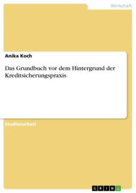 Title: Das Grundbuch vor dem Hintergrund der Kreditsicherungspraxis, Author: Anika Koch